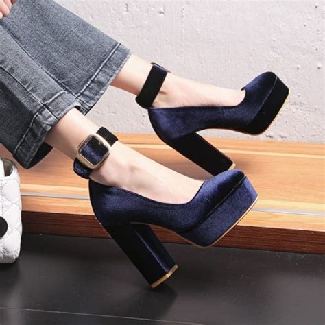 navy blue heals|navy blue platform high heels.